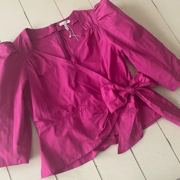 Rebecca Taylor Taffeta Bow Top - Picture 6 of 14